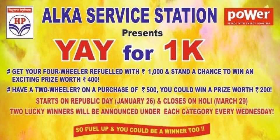 Some strokes of love, some of joy &amp; a splash of peace - let us paint a happy world together! #HappyHoli 🎨😄
⏳Friends, last few hours remain for entries to our #YayFor1K campaign to close! Get your vehicle refuelled with us &amp; you might be 1 of the 4 lucky winners this Wed 🤩
