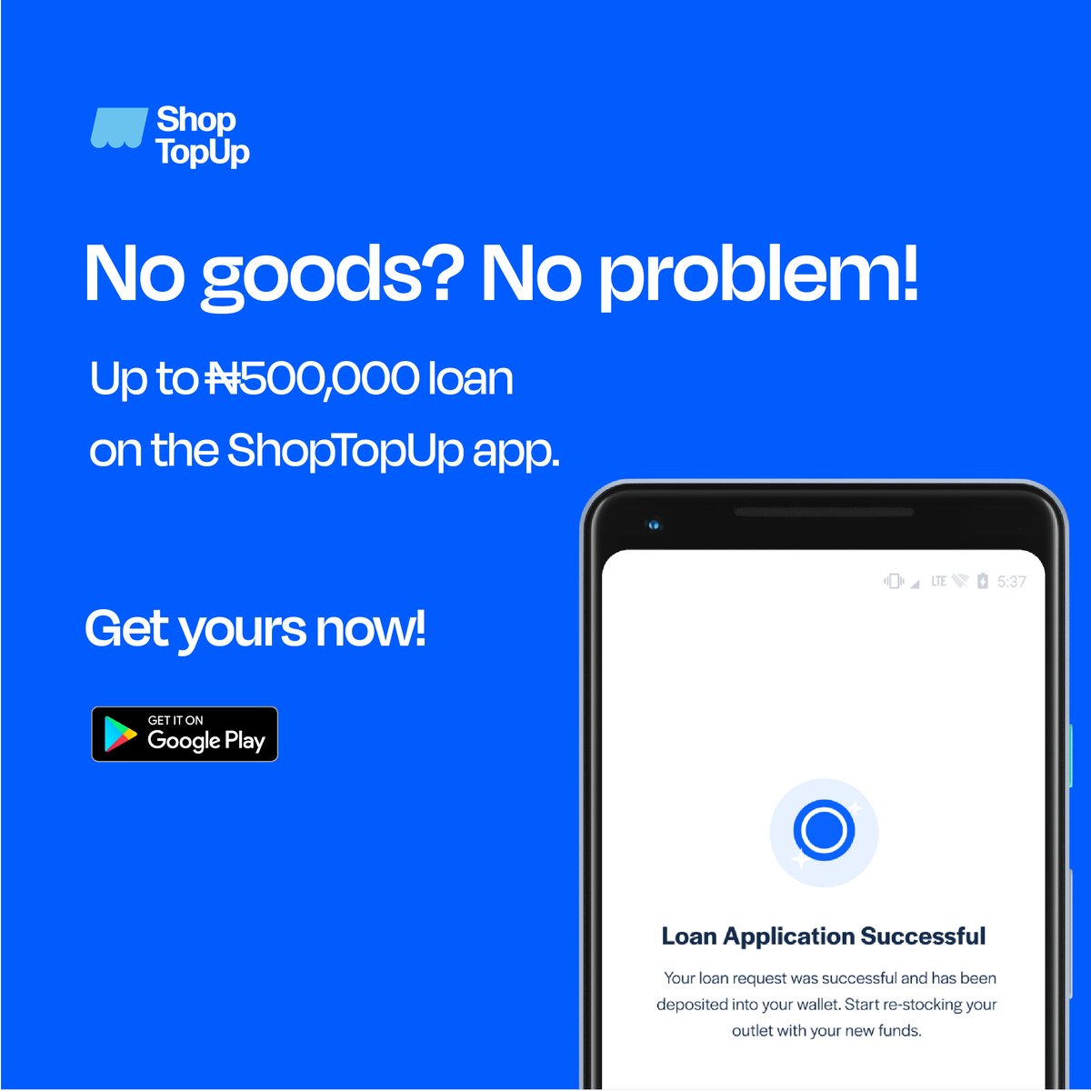 ShopTopUp's tweet photo. Being low on cash no longer means you have to be low on good. Stock up today with a sharp sharp loan of up tp #500,000.

To get started, just download the ShopTopUp App using the link in our bio
#Retail #RetailLife #RetailExperience #ShopBetter #MarketDonNearYou #ShopTopUpLoan https://t.co/yWJU2FdeRg