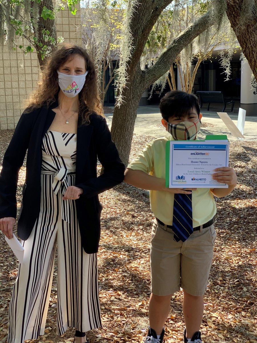 PalmettoCoop's tweet photo. Congratulations to Hunter Nguyen from Hilton Head Island Elementary School for the Creative Arts for being selected as Palmetto Electric's local winner in the 2020/2021 EnLIGHTenSC Children's Book Challenge.  #commitmenttocommunity #commitmenttoeducation https://t.co/SDukEnc8oF