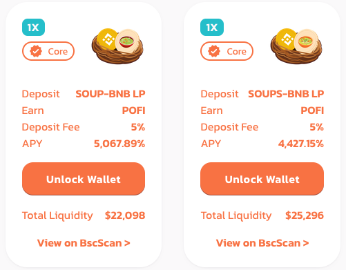 We 👀you <a href="/FinancePollo/">Pollo</a>!
 
Chicken ($POFI) and $SOUP / $SOUPS have always been a mealtime fave.  

#Broths, check it out, new $SOUP/$SOUPS LP farms available <a href="/FinancePollo/">Pollo</a>! #DYOR $BNB #BSC