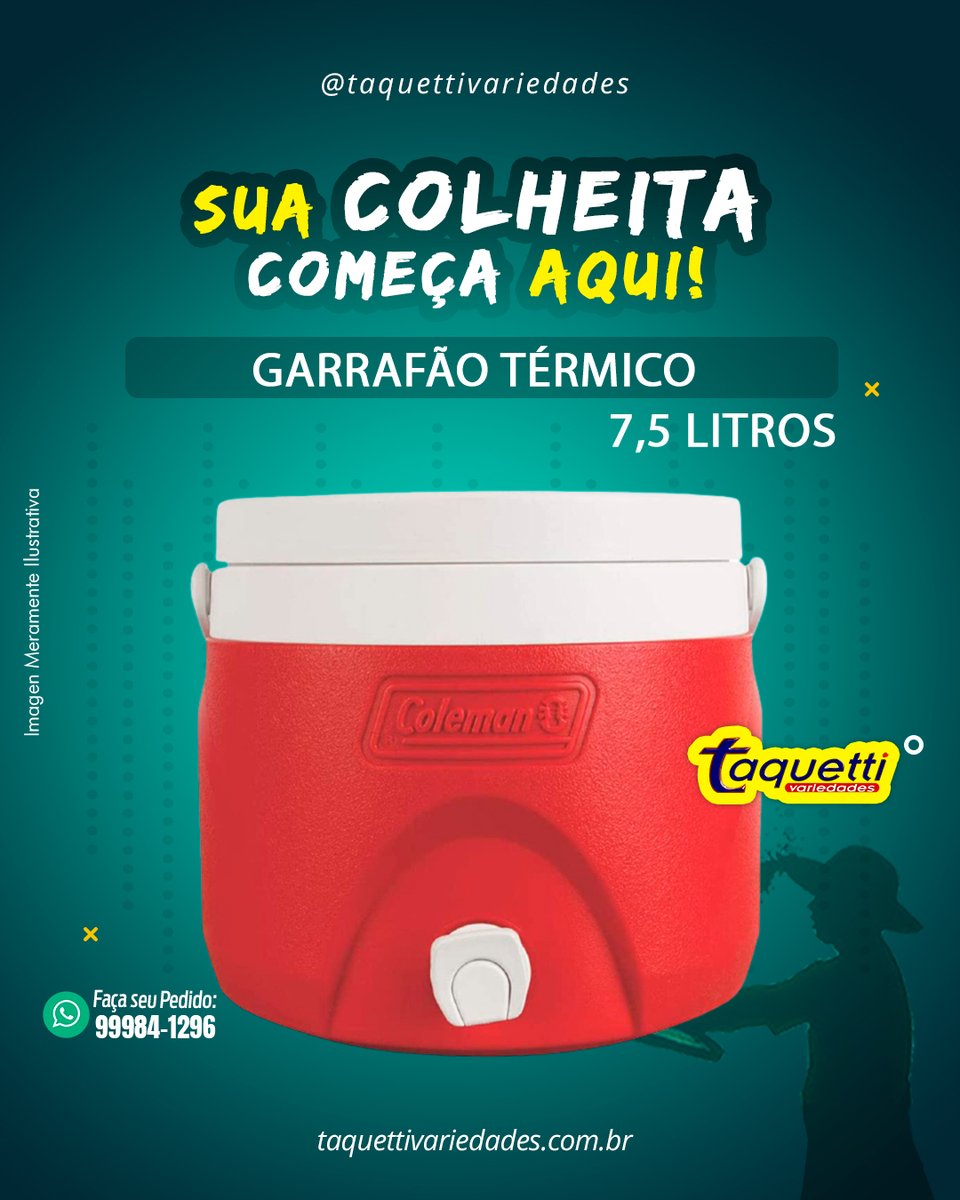 TaquettiVaried1's tweet photo. Garrafão Térmico
.
Sua Colheita começa aqui😉☕
.
🔀📱27 99984-1296 - 3264-7500
🔀 https://t.co/vf3BikgXzP
.
.
#colheita Cafeicultor #cafe #agricutura #verão #Casa #variedades #ferramenta #lazer #construção #Linhares #Sooretama #RioBananal #Taquetti https://t.co/sdhdclZV6c