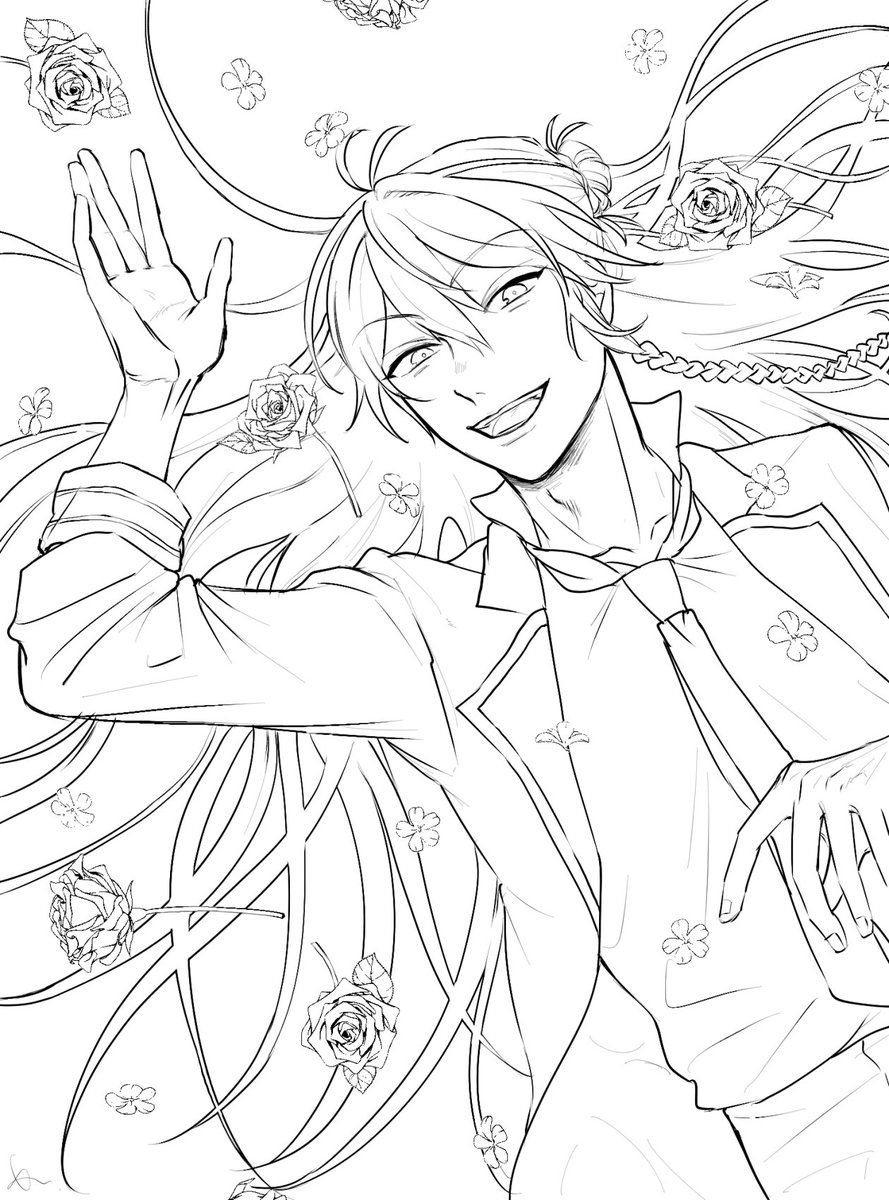 描き上げる前に出ちゃった 楽しい塗り絵です 気力あったら塗る と言って塗れたこ め の漫画