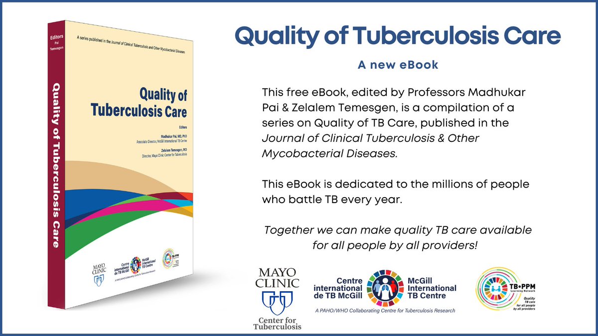 Hannah Monica Yesudian Dias (@hmonica_dias) on Twitter photo #JustOut! Excellent and insightful ebook compilation on
#Quality of #Tuberculosis Care! led by profs @paimadhu and ZelalemTemesgen
Download for free
<a href="/McGill_TB/">McGill TB Centre</a>, <a href="/MayoClinic/">Mayo Clinic</a> and <a href="/tbppm/">elsoñadortbp</a>
👉👉👉mcgill.ca/tb/files/tb/qu…
#EndTB #TBCare #theclockisticking #JustOut! Excellent and insightful ebook compilation on
#Quality of #Tuberculosis Care! led by profs @paimadhu and ZelalemTemesgen
Download for free
<a href="/McGill_TB/">McGill TB Centre</a>, <a href="/MayoClinic/">Mayo Clinic</a> and <a href="/tbppm/">elsoñadortbp</a>
👉👉👉mcgill.ca/tb/files/tb/qu…
#EndTB #TBCare #theclockisticking