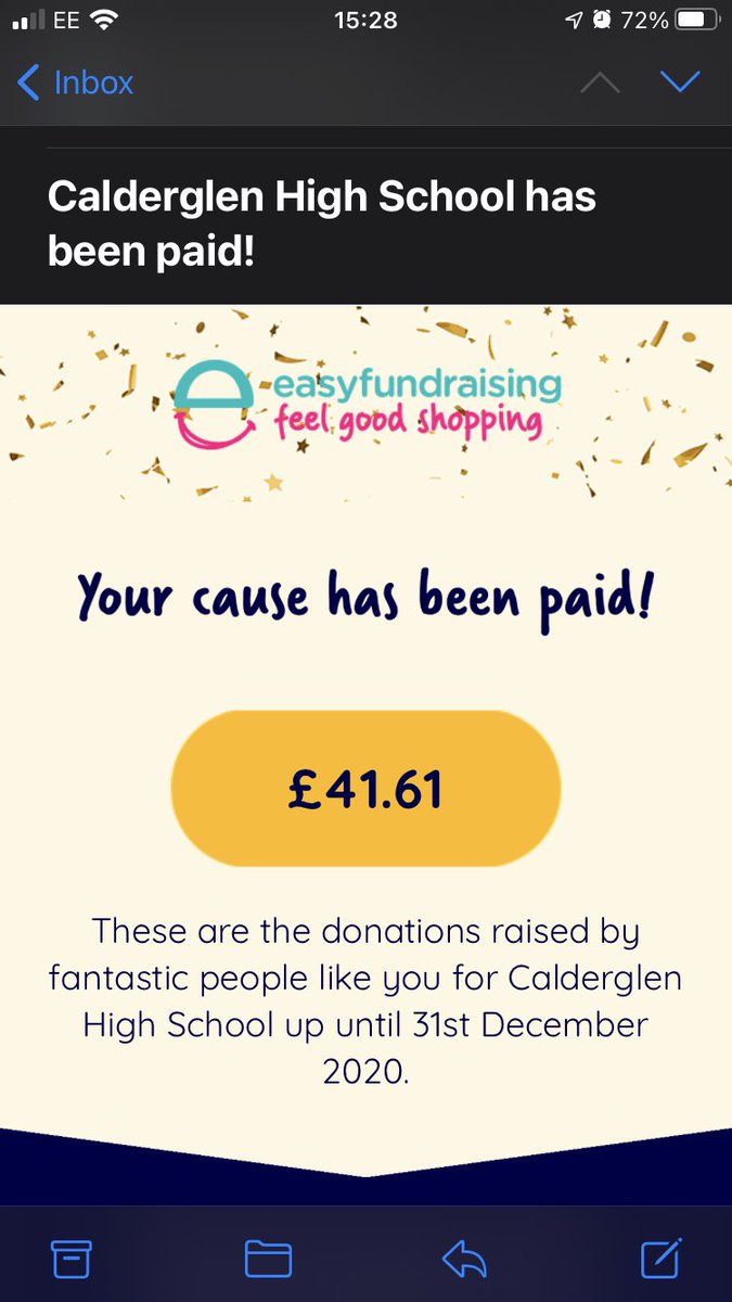 Rosies1811's tweet photo. @CglenHighSchool I don’t always remember to use the easy fundraising app and raised £10.65 since last September. Imagine what we could raise if everyone remembered to go through the app every now and again? https://t.co/jBBlv089Rd