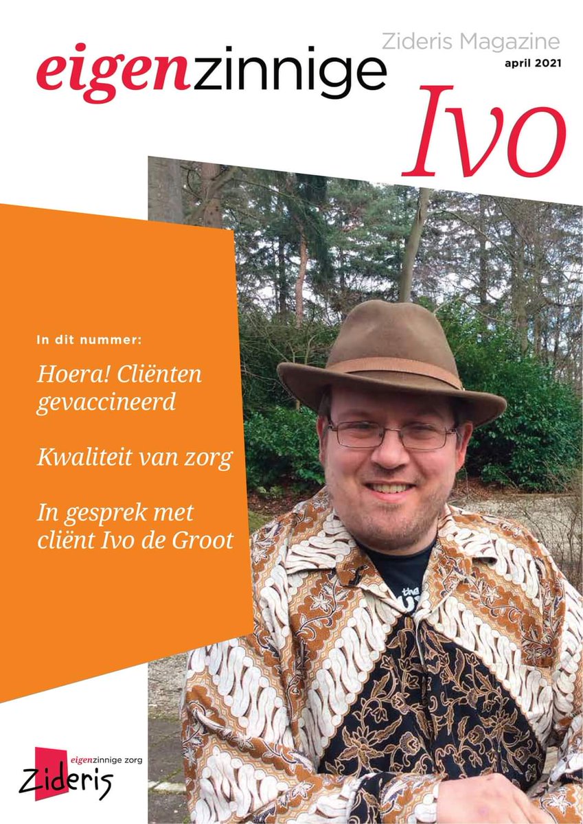 De aprileditie van het Zideris Magazine is verschenen. In deze editie staat kwaliteit van zorg centraal.

Lees meer op zideris.nl/nieuws/lees-nu…

#innovatieimpuls #volwaardigleven #zorginnovatie #innovatie #gehandicaptenzorg #gentleteaching #kwaliteitvanzorg #clientenraad