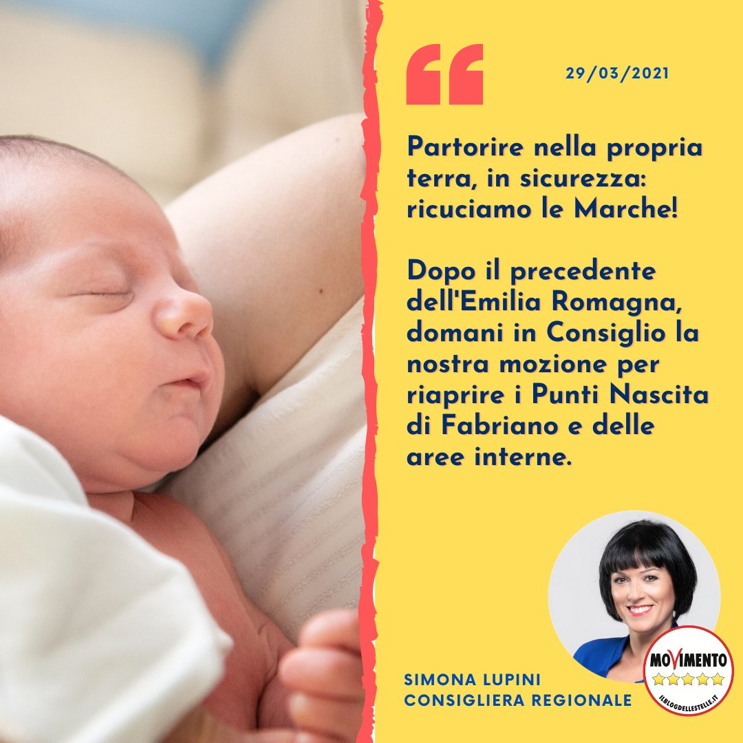 LupiniSimona's tweet photo. Martedì è il giorno della verità: discuteremo la nostra proposta per riaprire i #puntinascita di #Fabriano e delle aree interne delle #Marche, dopo il precedente dell'Emilia Romagna. Ricuciamo le Marche, riapriamo i Punti Nascita ! @marta_ruggeri @m5s_marche https://t.co/HqpdK07pxD