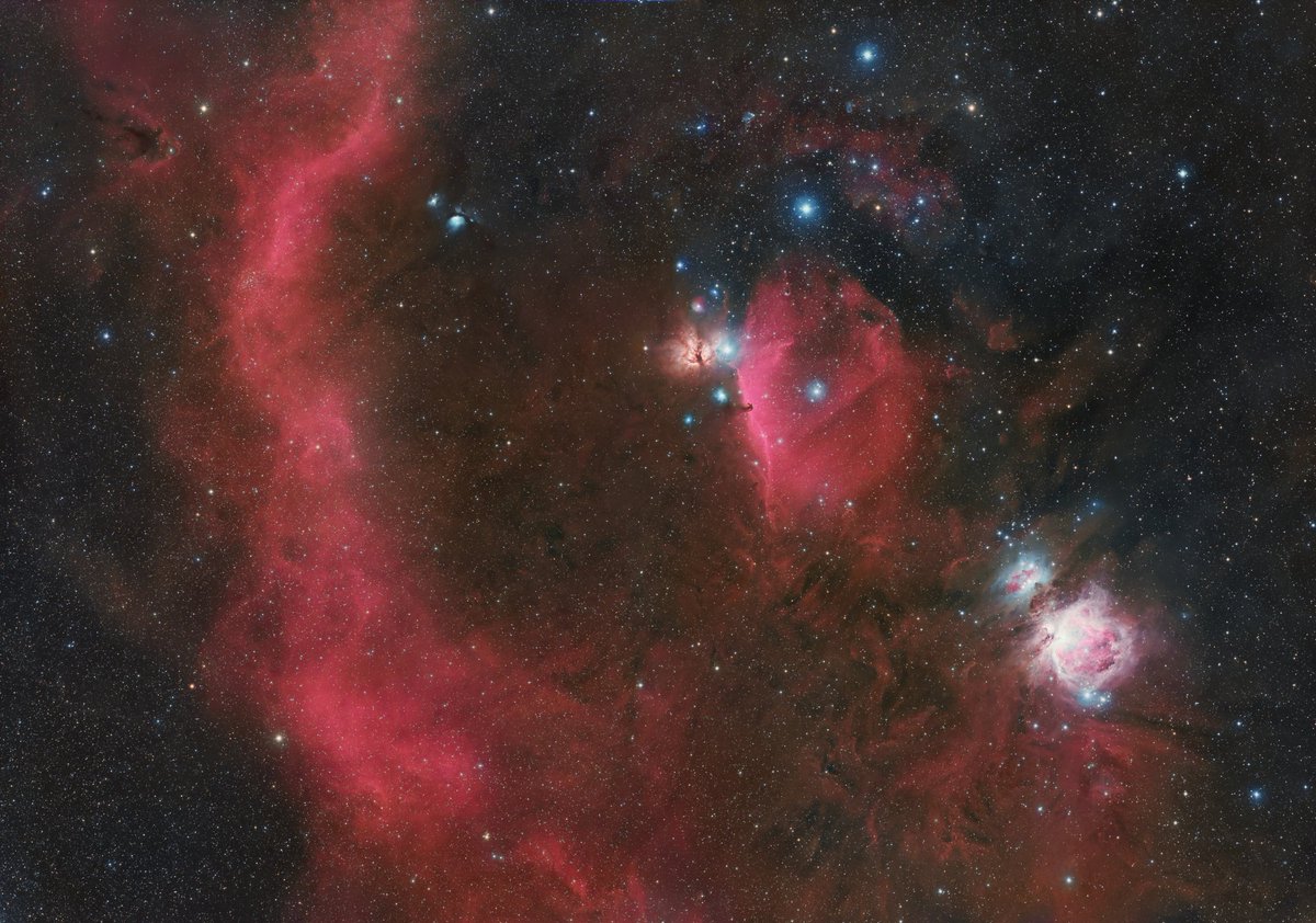 ForaaaxX's tweet image. The Clouds of Orion - 22 hours of exposure taken over the last 4 months. All of my clear winter nights went into this image - aka not a lot 🙃 Full res : thecoldestnights.com/2021/03/the-cl…