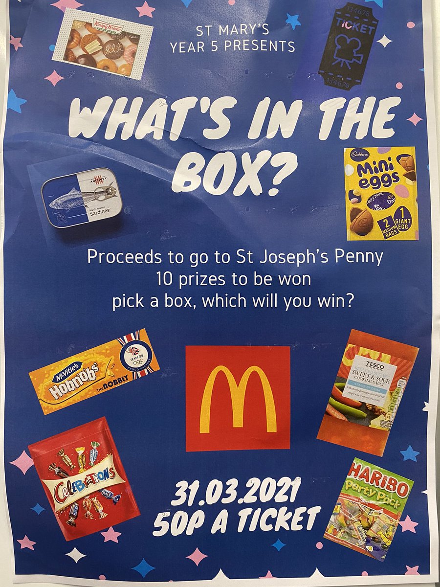 st_swinton's tweet photo. 🐣Last chance for buying Easter raffle tickets tomorrow #stmarysmates Helping raise money for St Joseph’s Penny ✝️ #LockdownLent https://t.co/8SktzLlkMq