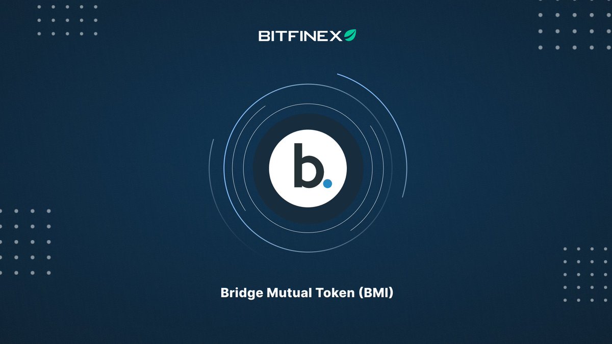 bitfinex's tweet photo. ➕ Bridge Mutual Token is coming! 

Keep following the social media channels to discover when @Bridge_Mutual $BMI Token will be listed on Bitfinex 👀 and the available pairs. https://t.co/5LikCNlITP