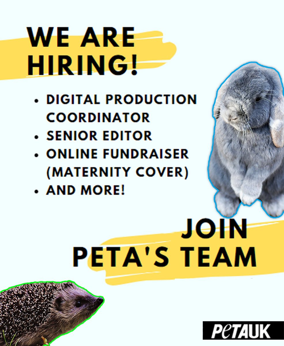 Come work with us: petauk.org/workatpeta