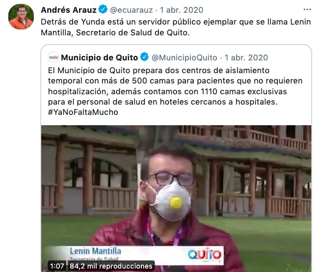 luisevivanco's tweet photo. Y recordemos que @ecuarauz apapachaba políticamente al funcionario de Yunda, hoy prófugo. Según los chats de Yunda, su principal esperanza para escapar de la justicia es que gane Arauz. https://t.co/wfRGwYGcT2