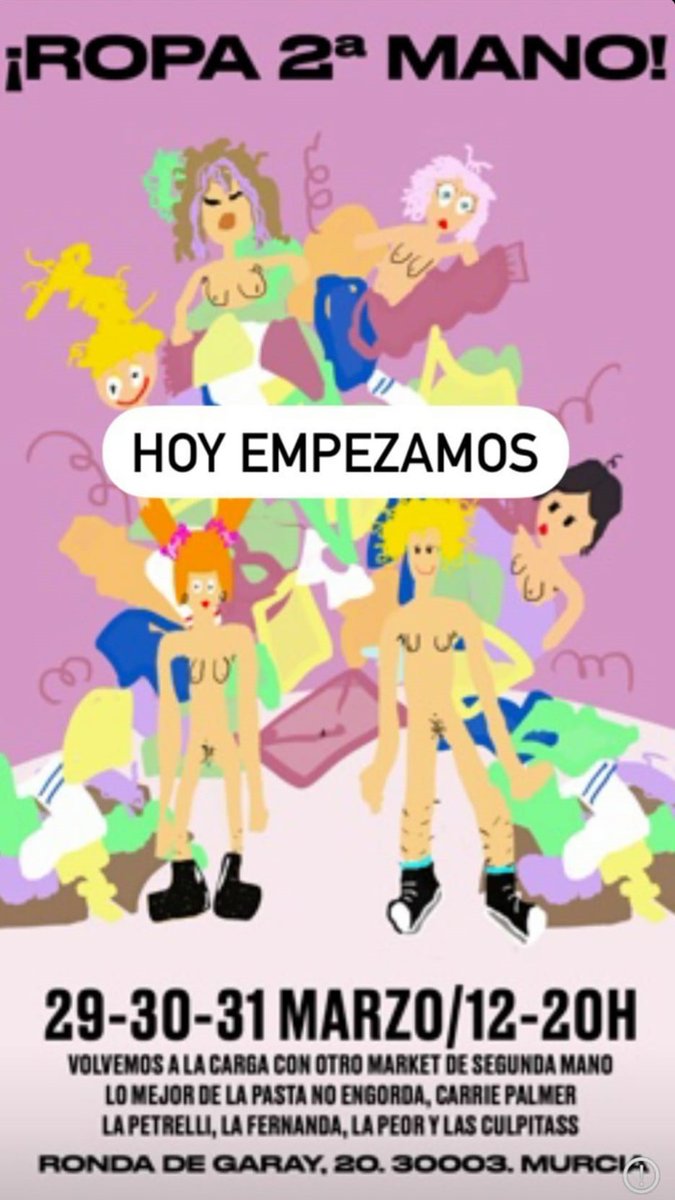 🍋 Comenzamos nuestras recomendaciones de locales murcianos con la tienda de ropa <a href="/LasculpaSS/">Las culpaSS</a>.  ¡Hoy empieza su mercadillo de 2ª mano! 🔥