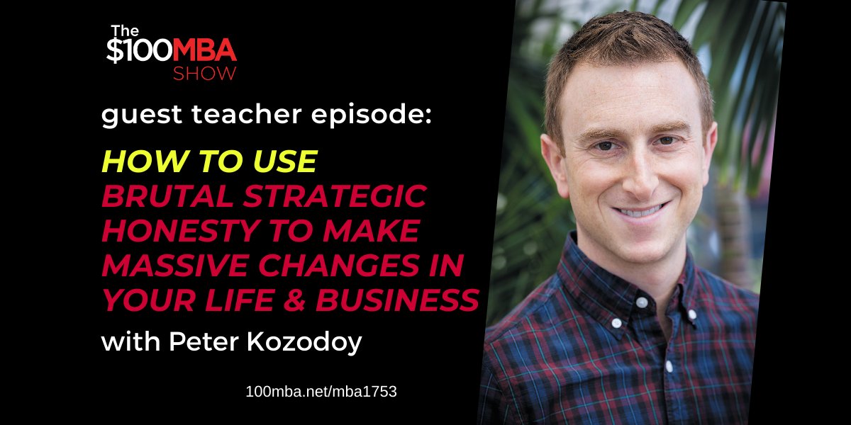 There's "honest," and then there's honest. <a href="/PeterKozodoy/">Peter Kozodoy</a> helps business leaders succeed by using fearless honesty to get more out of interpersonal relationships. Tune in for a lesson (really) getting real. #100MBA #business #entrepreneur buff.ly/2QCSTl0