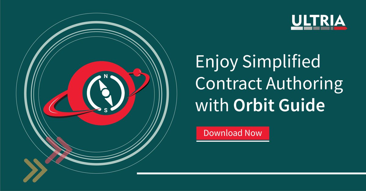 Ultria_CLM's tweet photo. #Contract #Drafting can get frustrating. #Ultria's #Orbit Guide is specifically designed for helping in-house teams with that.

Download our use-case document to know more!
https://t.co/UYMO14NsNm

#aiforbusiness #legaltech #legaltechnology https://t.co/7HGwkhLEfD