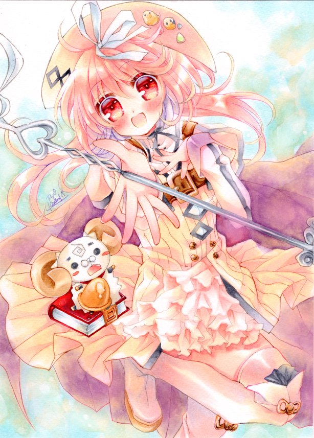 2015年～の過去のも3️⃣🌸
最後、この1枚だけはFANBOXプレゼント用に描いたすももちゃん

#sumomo_birth 
#ななついろドロップス
#copic 