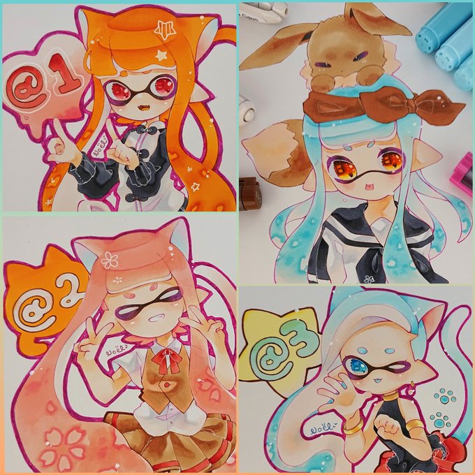 #今月描いた絵を晒そう 

全然入り切らなかった!!!って考えたら今月は結構描いたのでは? 