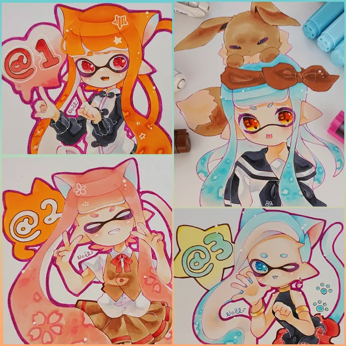 #今月描いた絵を晒そう 

全然入り切らなかった!!!って考えたら今月は結構描いたのでは? 