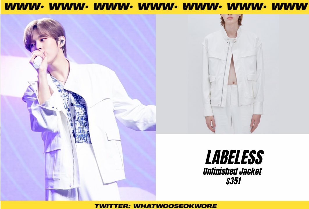 whatwooseokwore's tweet photo. #WHATWOOSEOKWORE 210328 N423 1st Ontact Fan Meeting:

#LABELESS
- Unfinished Jacket
- Front to Back Vest
 
#KIMWOOSEOK #김우석 https://t.co/2ovq06VMdj