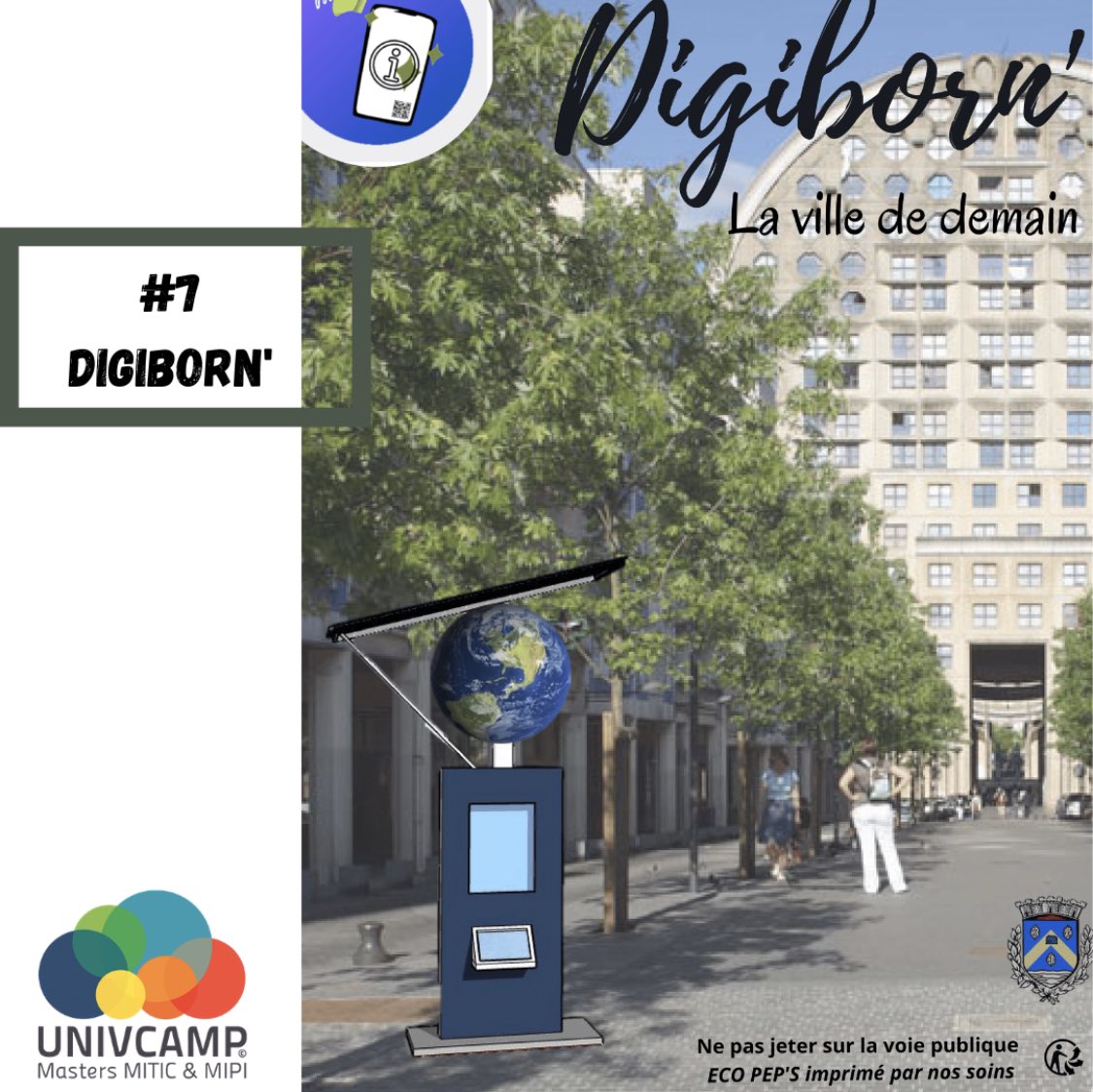 campusMIPIMITIC's tweet photo. Aujourd’hui 2 projets ! 

- DIGIBORN’ une borne digitale innovante proposant de l’informations personnalisées aux habitants de Noisy 📲💻

- SAVEWORK apporte des solutions
Pour reduire l’empreinte carbone et valoriser le développement durable ☀️🌱

Decouvrez leurs affiches ⬇️⬇️ https://t.co/jht8aOyAob