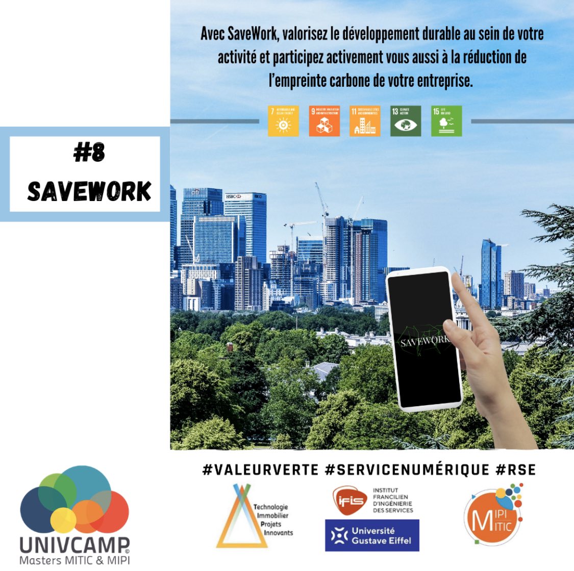 campusMIPIMITIC's tweet photo. Aujourd’hui 2 projets ! 

- DIGIBORN’ une borne digitale innovante proposant de l’informations personnalisées aux habitants de Noisy 📲💻

- SAVEWORK apporte des solutions
Pour reduire l’empreinte carbone et valoriser le développement durable ☀️🌱

Decouvrez leurs affiches ⬇️⬇️ https://t.co/jht8aOyAob