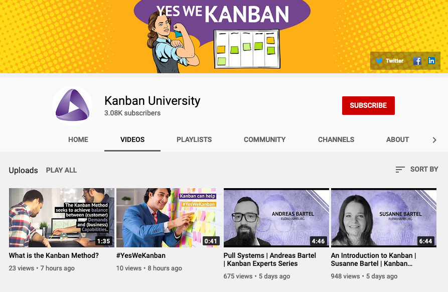 We’re celebrating 3,000 followers on #YouTube with the public release of our new #Kanban Experts video series! Watch the new videos and more at resources.kanban.university/new-videos-fro… 

<a href="/lki_dja/">lki_dja</a> <a href="/spoonstein/">Joey Spooner</a> <a href="/SusanneBartel/">Susanne Bartel</a> <a href="/trichromacy/">Andreas Bartel</a>