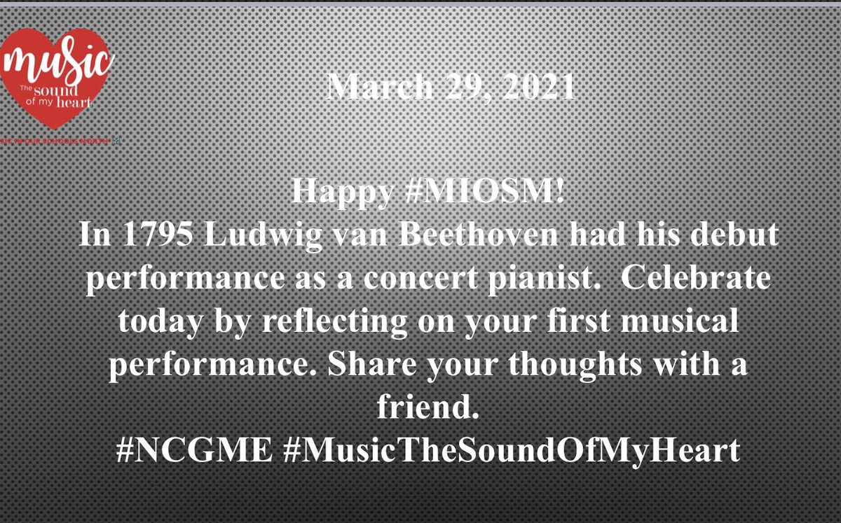 Happy Music in our Schools Month!! #miosm #ncgme #musicthesoundofmyheart