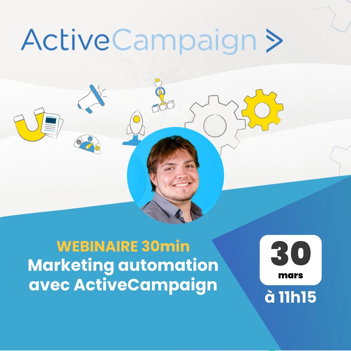 academy_num's tweet photo. Demain, webinaire de 11h15 à 11h45  : Le marketing automation à l'aide de ActiveCampaign, avec Romain

Une stratégie de marketing automation te permet de te consacrer au cœur de ton métier en te débarrassant des tâches répétitives et fastidieuses.

https://t.co/bQKPzwi3Tt https://t.co/7ziuVpbOIf
