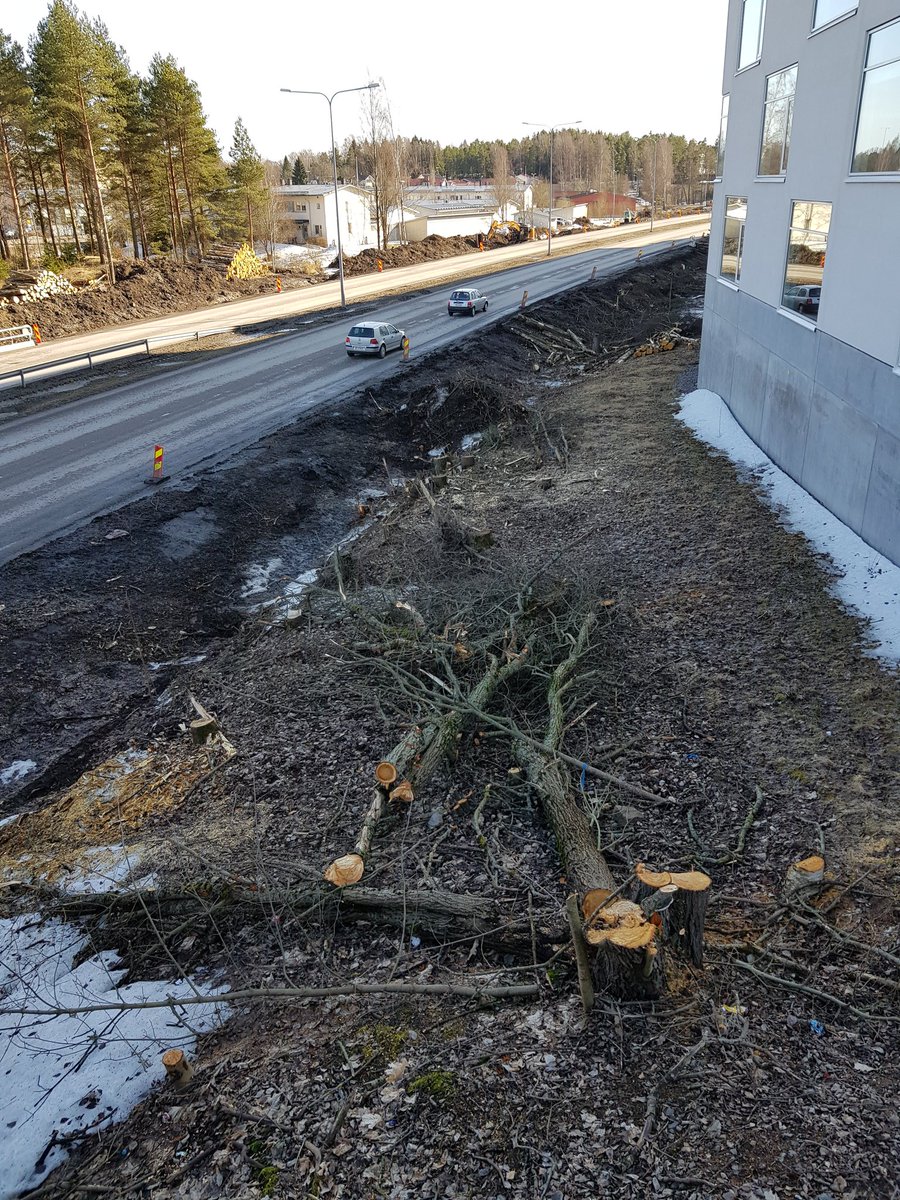 MarleenaIsomaa's tweet photo. #Joukko- ja #kevyenliikenteenväylien #rakentamisessa mennään välillä melko isoilla linjoilla. #Puita ja #metsää parturoidaan, paikoin alueen ainoat puut. Toki myöhemmin istutetaan uusia taimia sinne tänne. Voisiko vihreän siirtymän tehdä vielä vihreämmin 🌱🌲🌳🐿🦇🐦? https://t.co/BhgRWWRwzQ