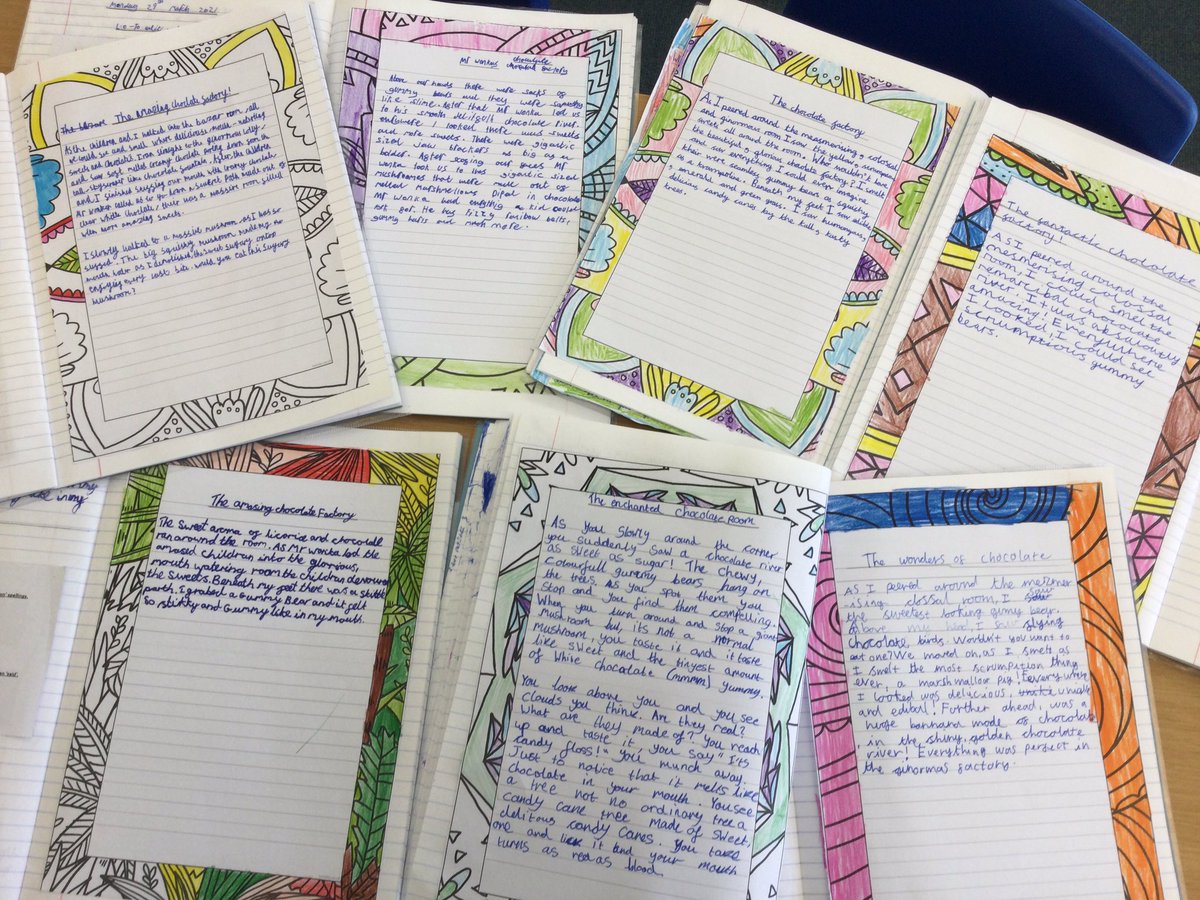 warrenmeadsch's tweet photo. How sweet are Oak Classβ #charlieandthechocolatefactory setting descriptions?! π«ππ© #warrenmeadpartnership #descriptivewriting #settingdescription #roalddahl #childrensbooks #puffinbooks #year4 #year4english @roald_dahl https://t.co/B4XquHTo57