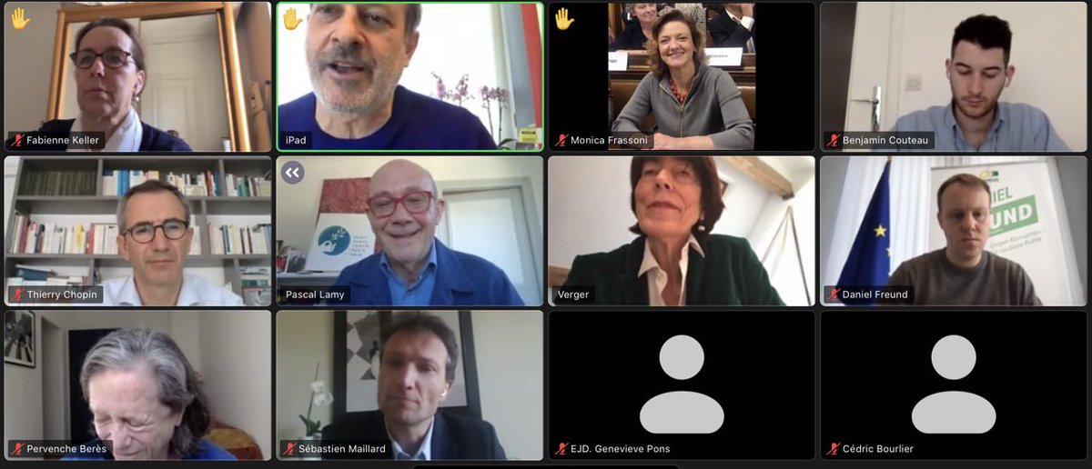 L'observatoire du Parlement européen <a href="/DelorsInstitute/">Jacques Delors Institute</a> au travail ce matin !  
Avec @PascalLAMYPPF, <a href="/VergerCh/">Christine Verger</a> et tous les membres, nous partageons nos regards croisés sur plusieurs sujets clés de l'actualité 🇪🇺 : #EtatdeDroit, #Climat, Convention sur l'avenir de l'#Europe