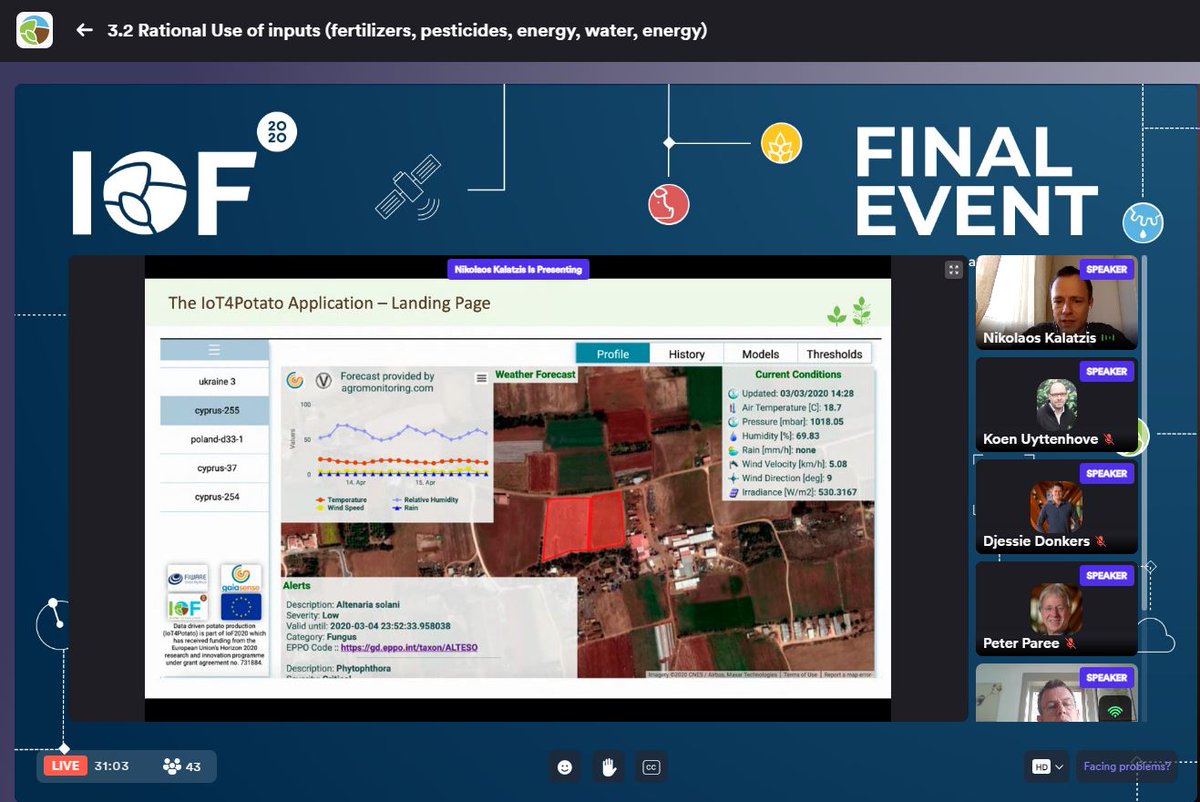 NEUROPUBLIC's tweet photo. Our participation in @IoF2020 was a great experience, allowing us us to enhance & expand our @gaiasenseGR smart farming system in new countries
https://t.co/PtcZBN5ygi
#IoF2020 #IoFinalEvent #gaiasense #SmartFarming #potato #DigitalFarming #Cyprus #Poland #Ukraine #H2020 https://t.co/rDzXNKIquc