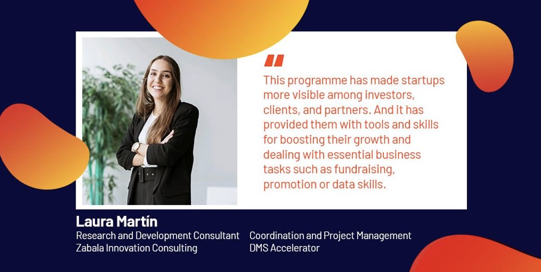 dmsaccelerator's tweet photo. Laura Martin, research and development consultant at @zabala_IC, reveals how the DMS program can help you boost your #startup! Are you ready? #OPENCALL2021 👉 https://t.co/eGUqhnFAQj https://t.co/Y2lBLupmsc