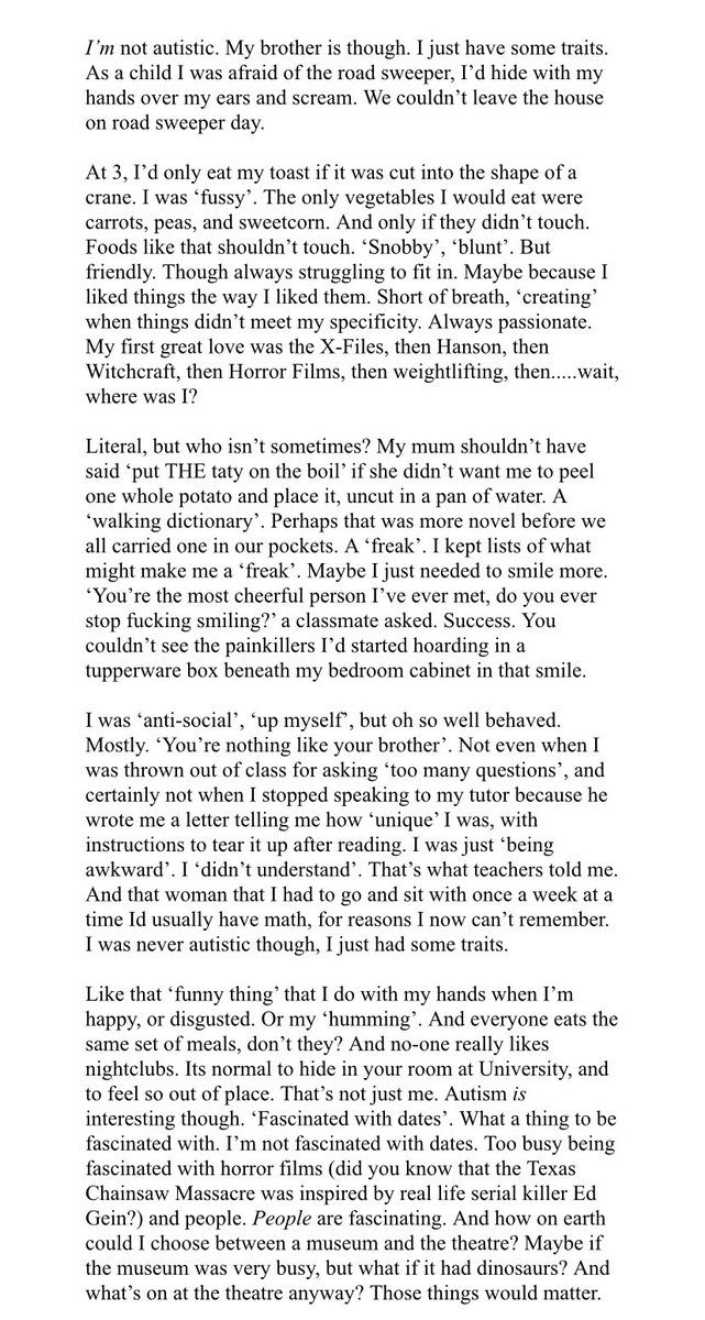 DrAmyPearson's tweet photo. I’ve debated on posting this for a while. I wrote it at 2am about a year ago when my brain was on whirr &amp; I needed to get my thoughts down. As some of you already know, I’m now partway through the diagnostic process. 

 #AutismAwareness doesn’t always = self awareness https://t.co/F6KAn0dV2w