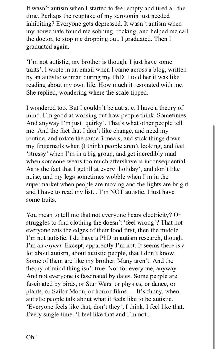 DrAmyPearson's tweet photo. I’ve debated on posting this for a while. I wrote it at 2am about a year ago when my brain was on whirr &amp; I needed to get my thoughts down. As some of you already know, I’m now partway through the diagnostic process. 

 #AutismAwareness doesn’t always = self awareness https://t.co/F6KAn0dV2w