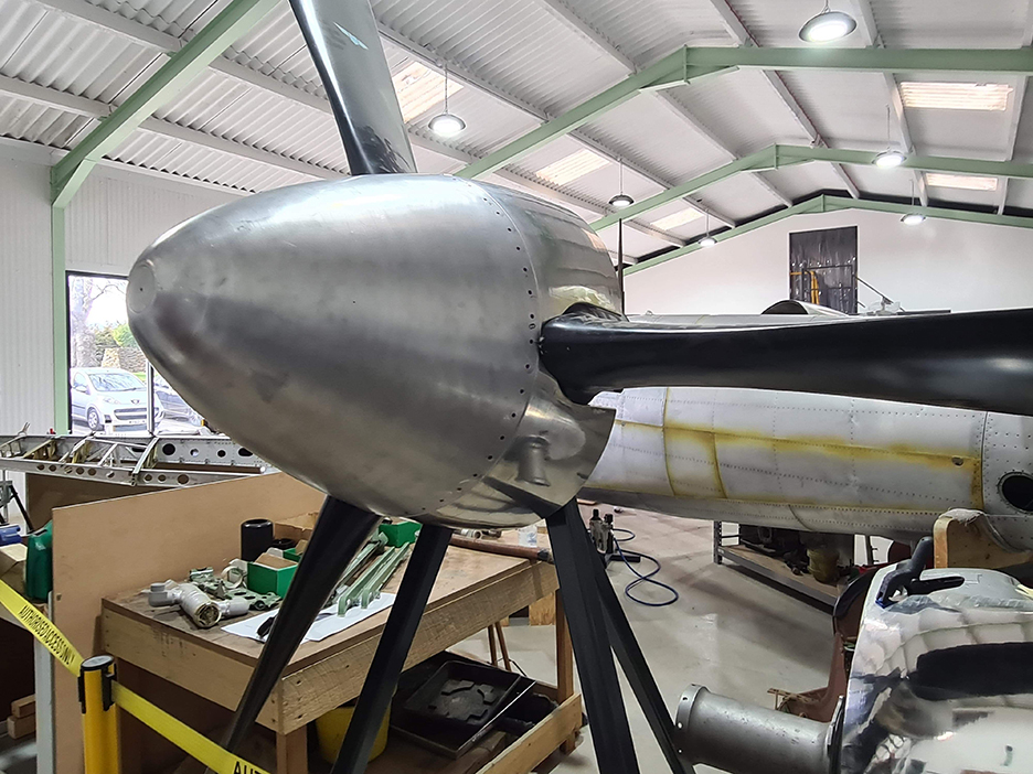 AvHistorian's tweet photo. Good to see @parnallaircraft working on its recreation of the “St Ives” presentation Spitfire. "Trial assembly of the wings reveals what we have and haven’t got, and work on building and testing the prop-hub unit is well advanced". More info at https://t.co/G2WvVqwz59 #spitfire https://t.co/J5DR6uJIY0
