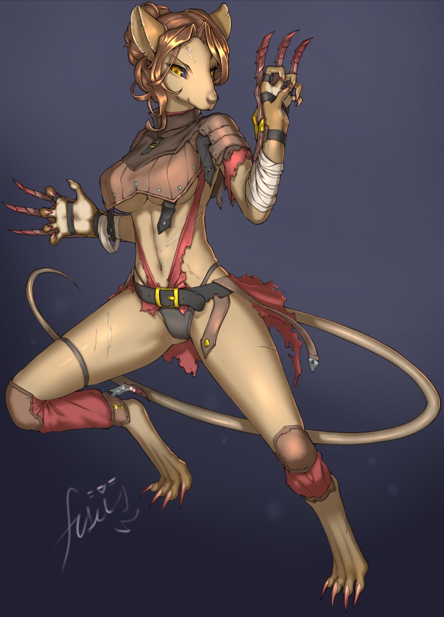 fanissa996's tweet photo. A ratkin brawler OC of @Kittehskye https://t.co/otcjFqjUU1