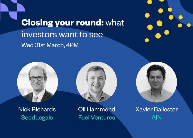 angel__network's tweet photo. Join us this time tomorrow for our webinar on closing your investment round with @seedlegals & @fuelventures >>> https://t.co/qMdfME1vws #termsheetjargon #negotiating #valuations #datarooms https://t.co/J0Xh98XyV8