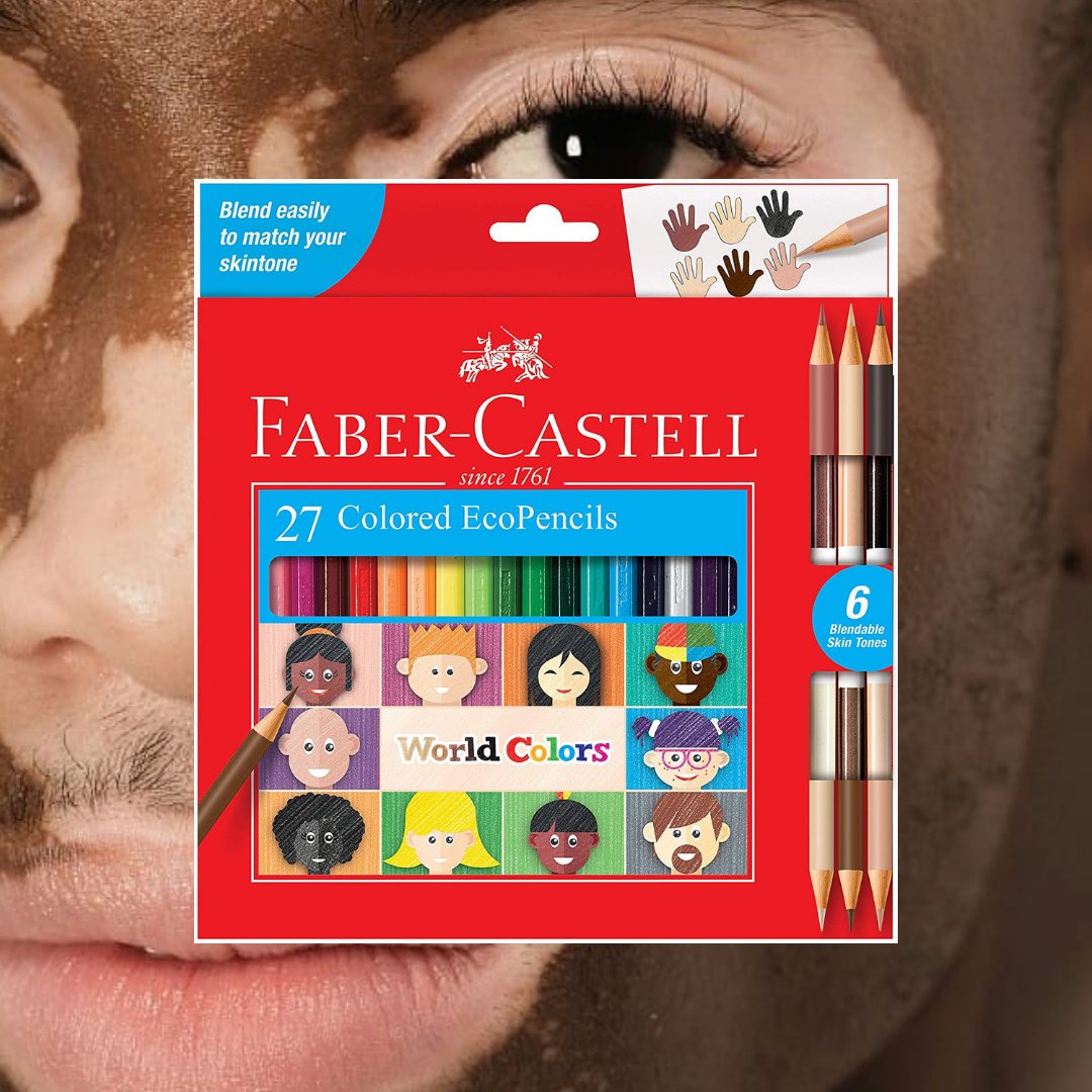 HomemadeMk's tweet photo. Se acabó utilizar la expresión ‘’color carne’’ para referirse a un único #lápiz de #colorear. #FaberCastell lanza un paquete de 27 lápices de #colores con 6 lápices extras mezclables de distintos tonos de piel.  👏🏻👏🏻👏🏻

#Igualdad #Diversidad #Piel 

@FaberCastell https://t.co/ynYFW3zWc1