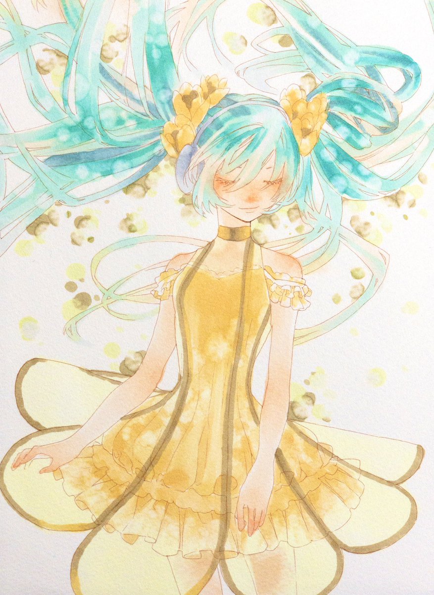 初音ミク 「昨日のコピックで遊んだ成果〜٩( 'ω' )و
ミクさん(๑>◡<๑」|中山 初夏@お洋服とお絵描きのイラスト