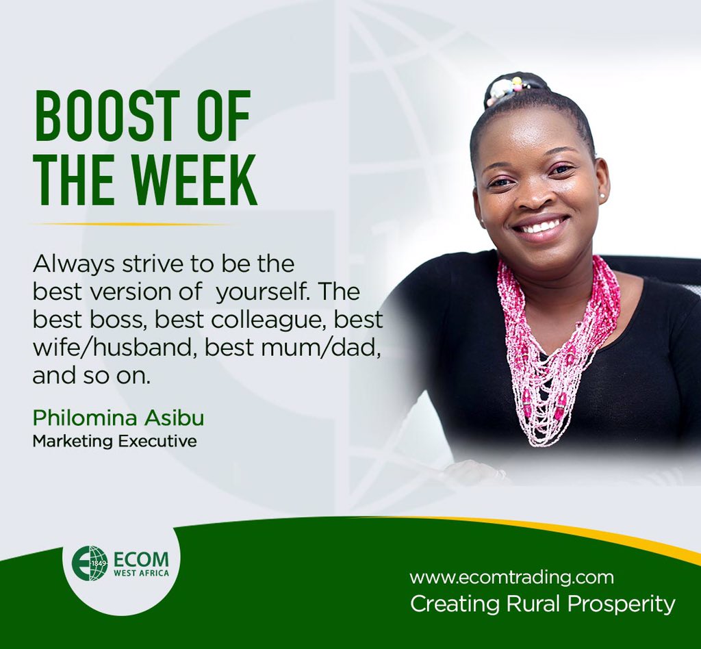 ecomwestafrica1's tweet photo. Mondays are for motivation.💪
We wish you an amazing week ahead.
#boostoftheweek #mondaymotivation #monday #ecom #ecomghana https://t.co/8joc8lE3Zm
