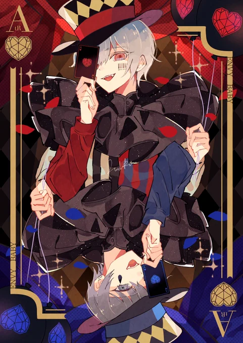 エンヴィー🖤ベイビー
お二人とも素敵でした!!✨
#まふあーと 
#そらるの絵 