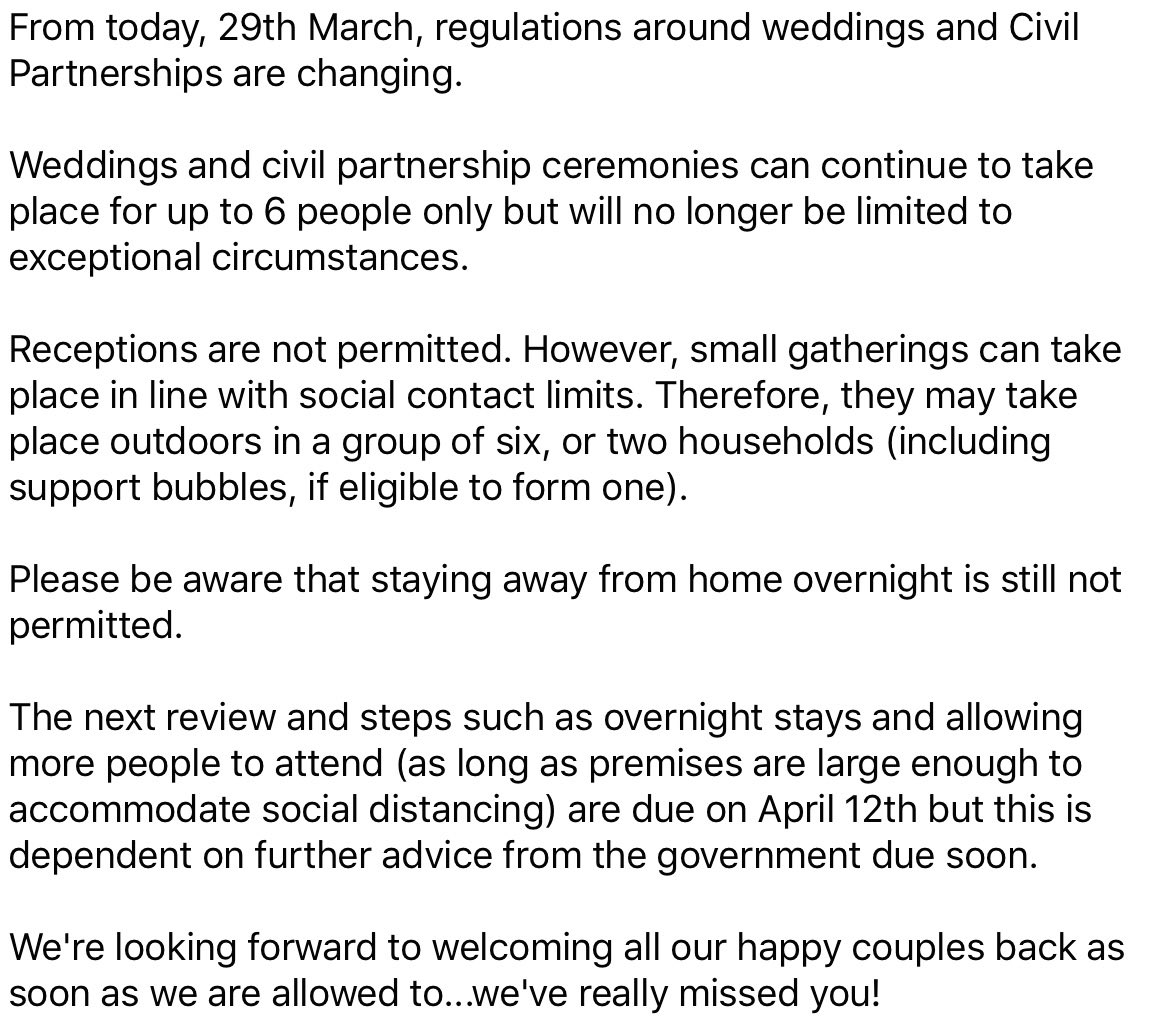 COVID regulations are changing today, 29th March. Please see full details attached for these small changes.