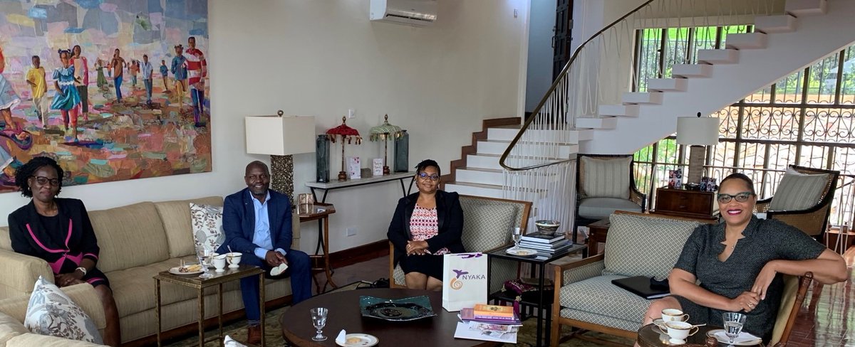 USAmbUganda's tweet photo. Appreciated meeting with #PEPFAR partner @nyakaglobal to learn more about activities to offer educational opportunities to vulnerable children, combat #GBV, and support grandmothers as they nurture the next generation of leaders in #Uganda. https://t.co/q828BTAkQy