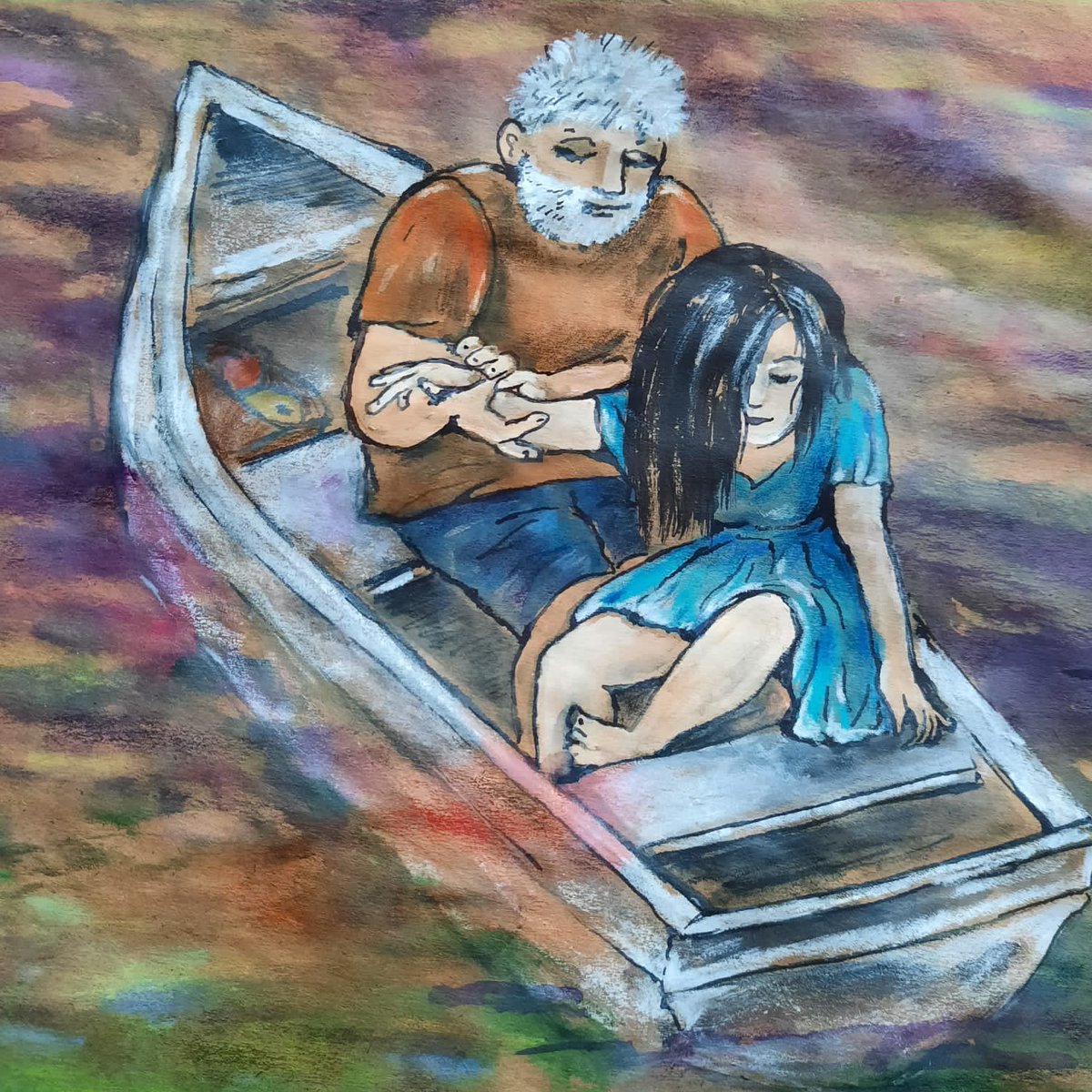 ActiveBaseArt's tweet photo. A new week begins 🚣‍♂️ #annamain #adventure #art #artist #artoftheday #sketch_daily #sketchbook #illustration https://t.co/sTvCGCweTK