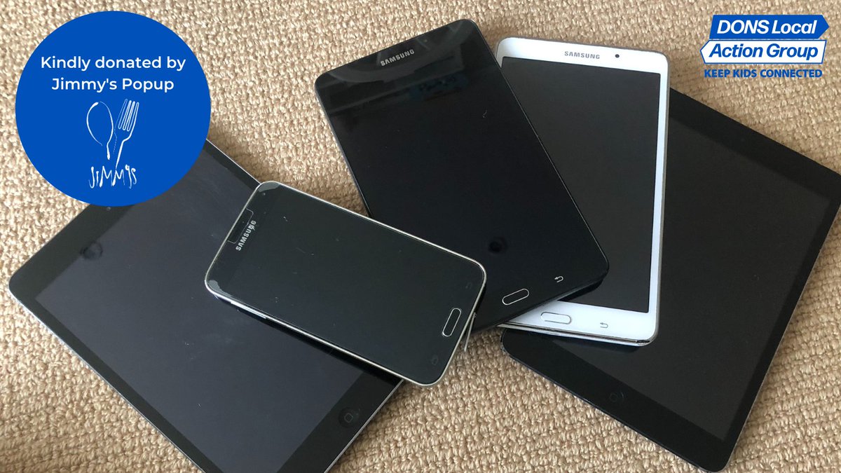 Thank you to local star chef <a href="/jimmyspopup/">jimmyspopup</a> for this generous donation of iPads and tablets to help kids in SW London! 💙💛

If your business or organisation would like to make a donation to #KeepKidsConnected please get in touch at donate@keepkidsconnected.co.uk 💻