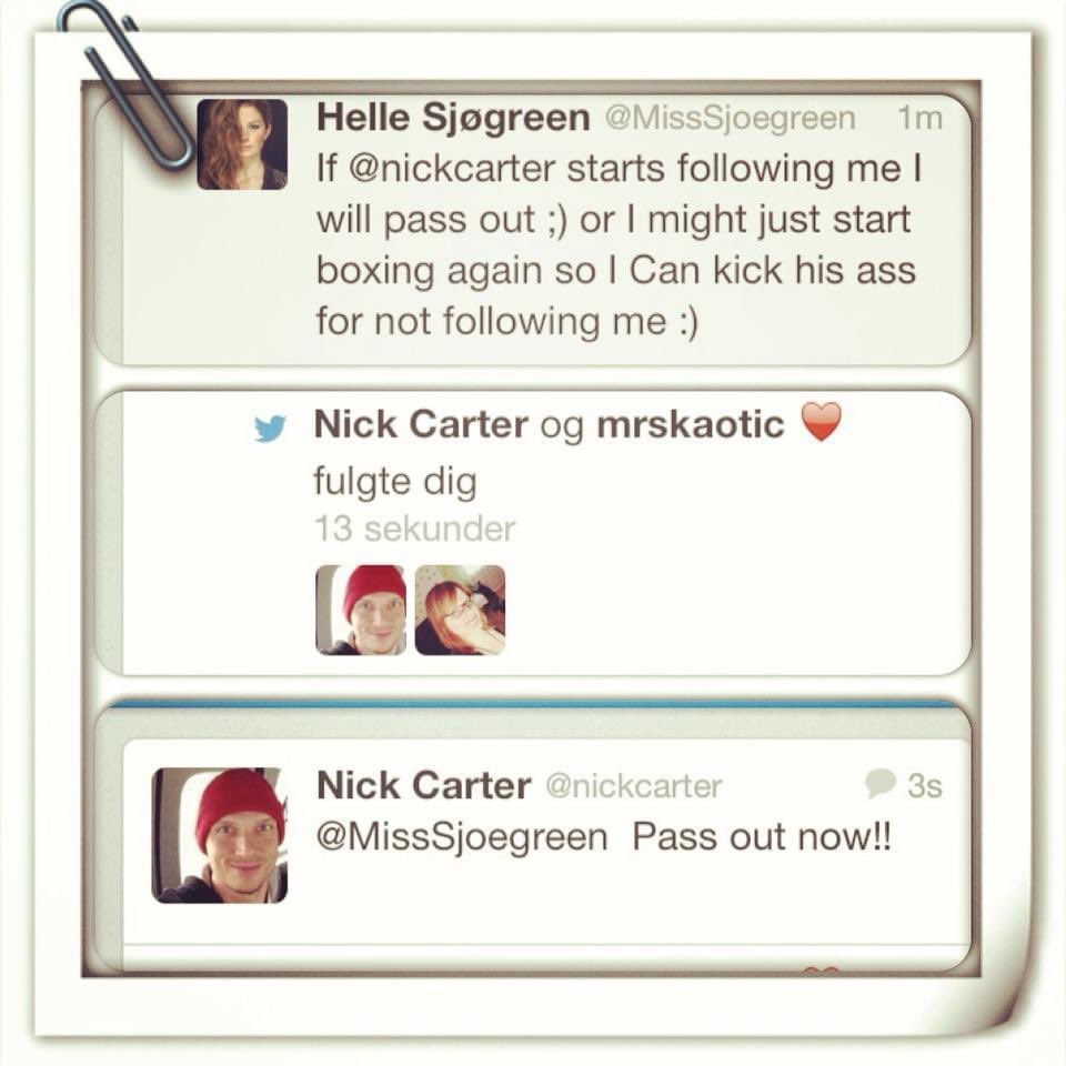 MissSjoegreen's tweet photo. 8 years ago @nickcarter surprised me 🐣 #HappyEaster https://t.co/Xx4E8eaopj