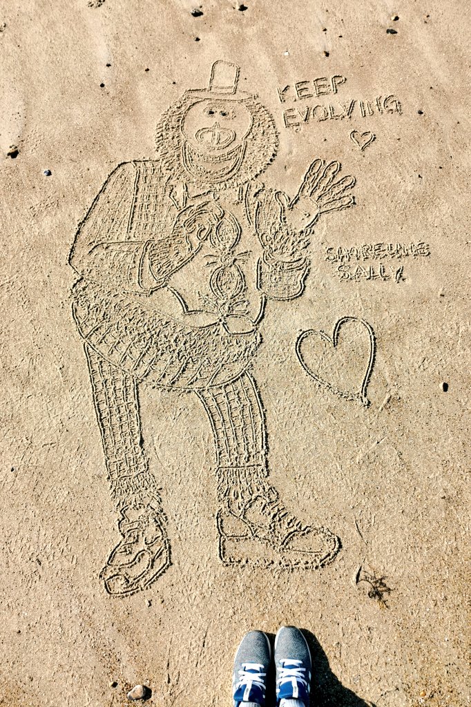 DigiDaughter's tweet photo. Keep Evolving 🧡 #MrLink #MissingLink #MrSusanLink #Bigfoot #Yeti #zachgalifianakis #zoesaldana #hughjackman #StephenFry #evolution
💛 #StaySafe #sanddrawing #beachart 🌊🌊🌊 #Lockdown2021 #morale #VitaminSea #Lockdown2020 #comics #cartoons ✍️ #SandBanksy #shorelinesally No.804 https://t.co/mvwv1v90bG
