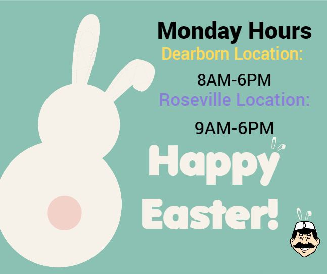 DearbornBrand's tweet photo. Special Easter Holiday Hours Today - Monday 3/29/2021 https://t.co/lZtW4aHaU4