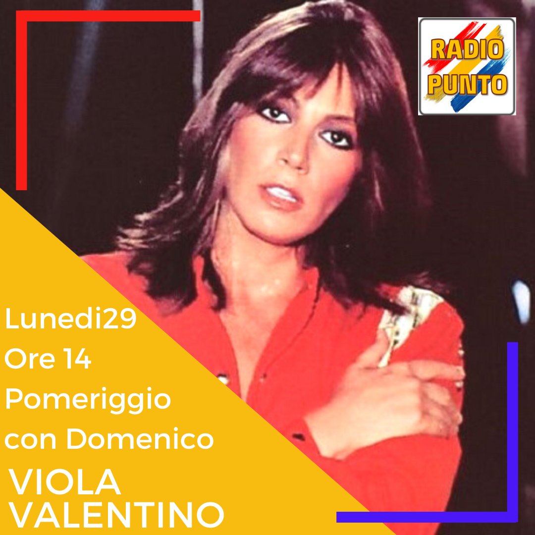 Grande ospite nel programma di Domenico Iannone il 29-03-2021 “POMERIGGIO CON DOMENICO “ alle ore 14 . VIOLA VALENTINO.
Tutti all’ascolto! 📻88.15-89.10-88.80📺DTT861📱App🌍radiopunto.it #semplicenteovunque