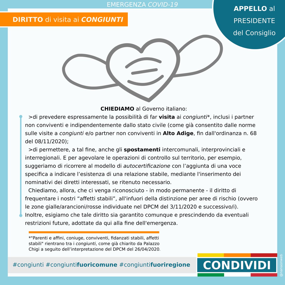 princi_pezza's tweet photo. @Corriere È così da mesi, così come turisti stranieri girano in Italia, talvolta solo con un tampone negativo richiesto, mentre i #congiuntifuoriregione #congiuntifuoricomune non possono ricongiungersi a famiglia o #PartnerNonConviventi. Tanto le varianti mica arrivavano dall'estero, no? https://t.co/PZIBclkLTe